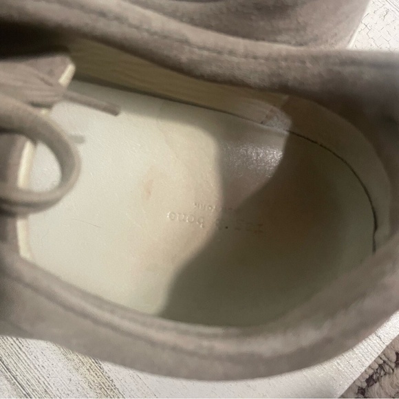 rag & bone Kent Gray Greige Low Top Lace Up Suede Sneakers Size 39.5 US8.5 - Picture 5 of 9